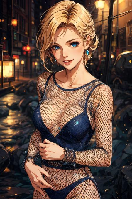 (mature woman:1.2), solo, blonde, blue eyes, smile, sexy, dress <lora:beautifulDetailedEyes_v10:0.8>, <lora:add_detail:0.6>, ((masterpiece)), (high quality), (best quality), (detailed), hd, perfect lighting, detailed face, detailed body,  <lora:Clothesmesh:0.8>, mesh