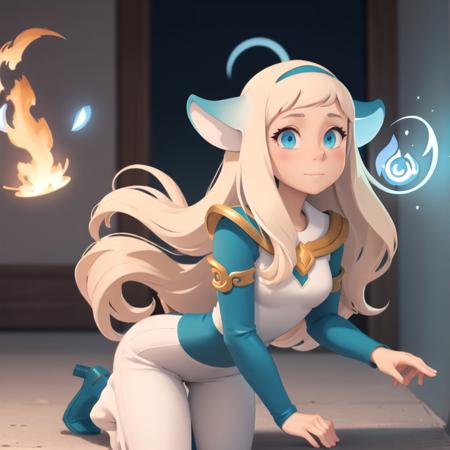 <lora:wakfu-hupper> beautiful female mage, masterpiece, high detail