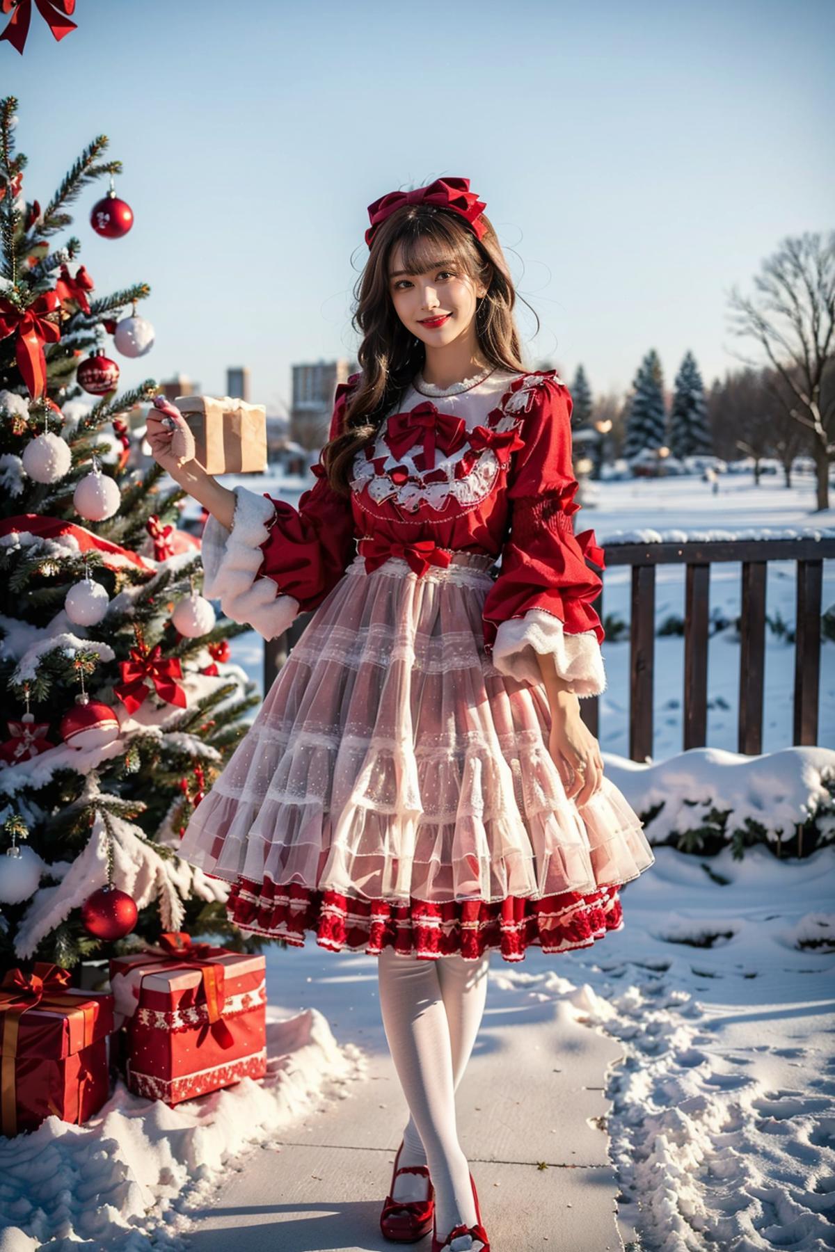 [Realistic] Christmas dress | 圣诞小裙几 image by cyberAngel_