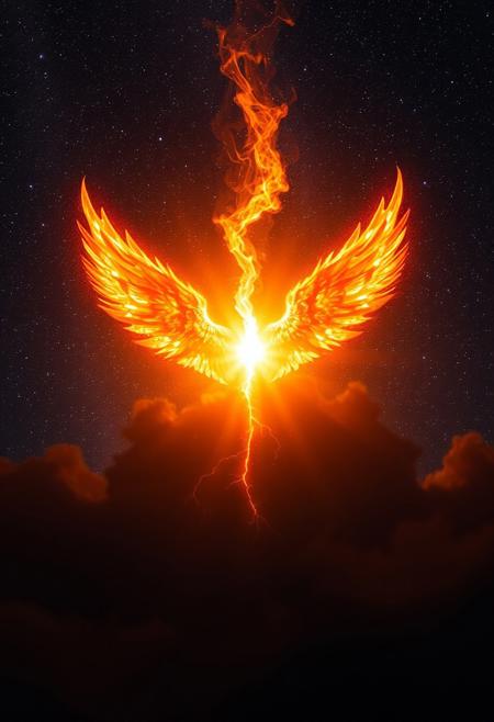 A fire in the sky
Ablaze the spark beyond the stars
Its gleaming wings will cut their way
Through the silent paths of space