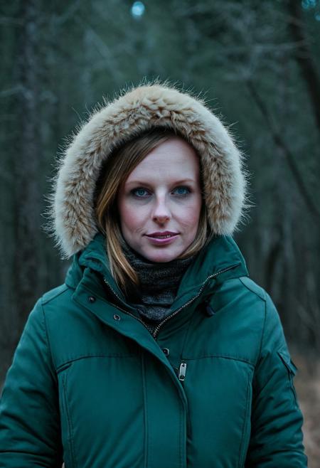 woman wearing a winter parka