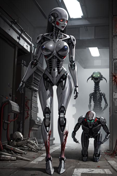 (best quality, high_resolution, distinct_image),bio,robot_alien zombie , giger