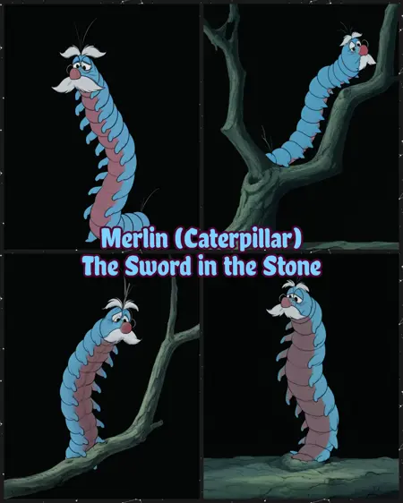 Merlin (Caterpillar) | The Sword in the Stone | IllustriousXL & PonyXL