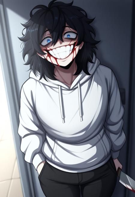Jeff The Killer / Male/female / Creepypasta / (NSFW/SFW) SDXL LORA PONY/IL Illustrious