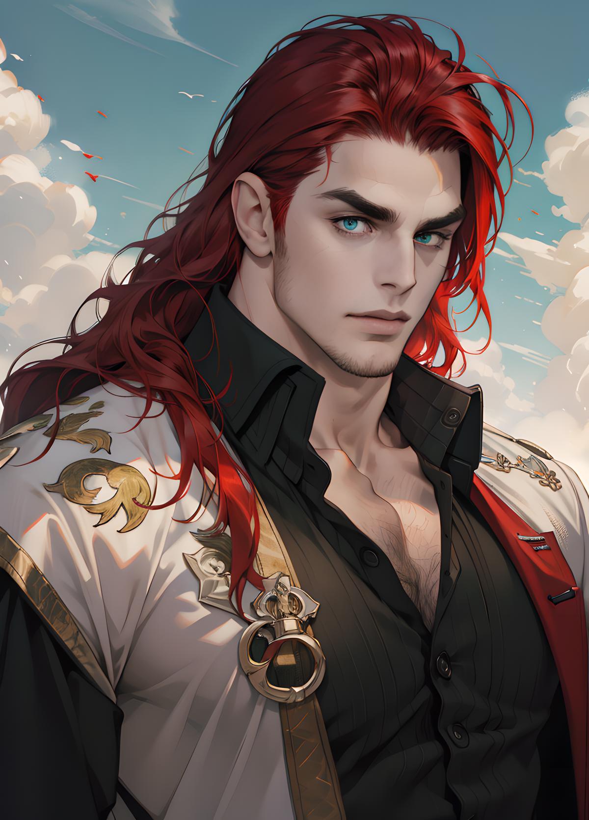 Crimson Red Hair | Civitai