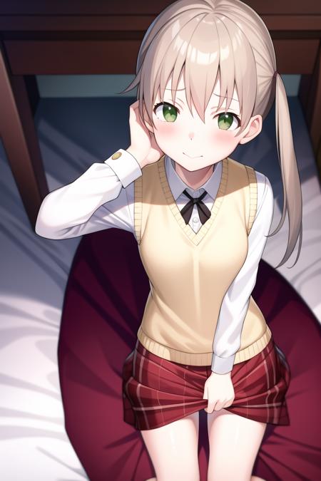 masterpiece, best quality, <lora:MakaAlbarn035-20:1> ,

MakaAlbarn, 1girl, hetero, fellatio, oral, penis, twintails, solo focus, pov, bottomless, grabbing another's hair, :>=, sweater vest