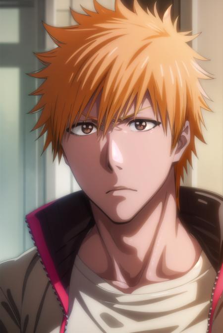 ichigokurosaki, <lyco:ichigokurosaki-lyco-nochekaiser:1>,
ichigo kurosaki, short hair, orange hair, spiked hair, (brown eyes:1.5),
BREAK shirt, long sleeves, school uniform, jacket, white shirt, open clothes, open jacket, grey jacket,
BREAK looking at viewer, upper body,
BREAK indoors, classroom,
BREAK <lyco:GoodHands-beta2:1>, (masterpiece:1.2), best quality, high resolution, unity 8k wallpaper, (illustration:0.8), (beautiful detailed eyes:1.6), extremely detailed face, perfect lighting, extremely detailed CG, (perfect hands, perfect anatomy),