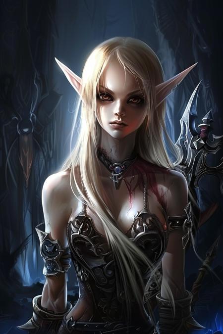 Armour  Shoulder armour  TeanaW, elf, pointed ears, blonde hair, long hair Sword 