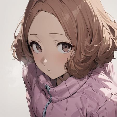 1girl, okumura haru, pink sweater, white background, looking at viewer, masterpiece, latest, best quality, latest <lora:haru_xl_a3-000024:1>