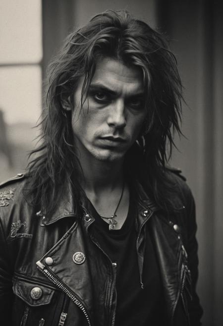 realism, epic world, brutal rocker, faded film, desaturated, award winner art, artstation, 35mm photo, grainy, vignette, vintage, lomography, stained, highly detailed, found footage, highly detailed, volumetric, dramatic lighting,  <lora:detailed_hands:0.6> <lora:Old_Photo_XL_V1:0.2>