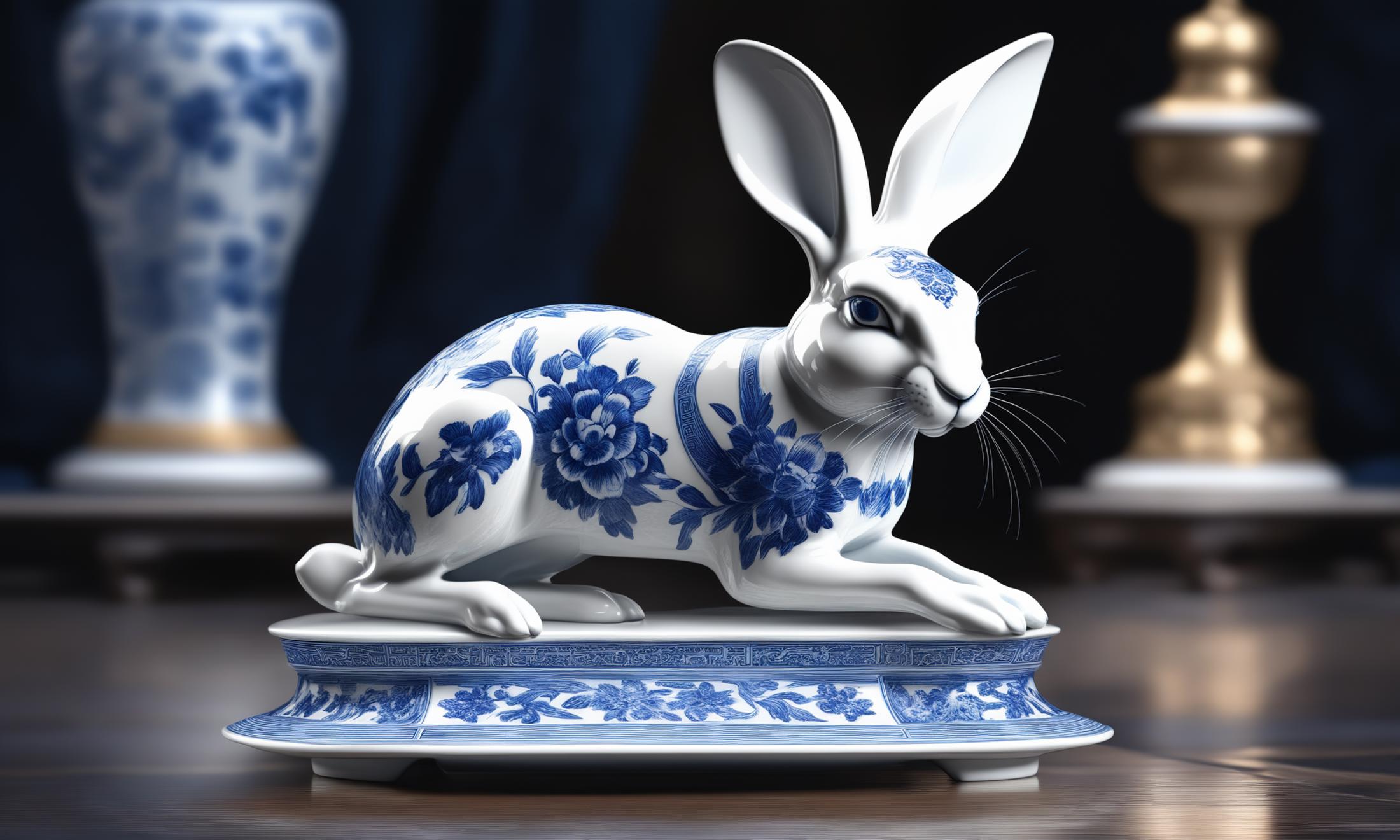 XL Realistic blue and white porcelain art style image by comingdemon