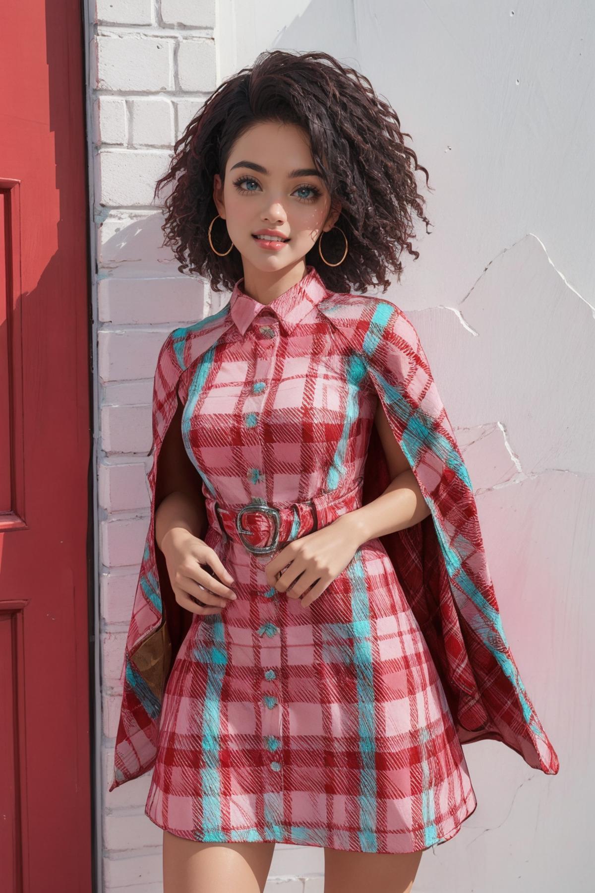 Plaid Dress with attached Cape image by headupdef