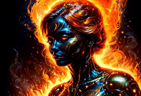Silhouette real, breathtaking detailed, masterpiece, lovely, charming, awe-inspiring, radiant, magnificent. (real female withvibrant orange glowing smoldering accent and shiny gold color scheme:1.02). glossy.
<lora:InkArtXL_1.2:0.4> <lora:FaeTastic:0.35> . award-winning, professional, highly detailed . extremely high-resolution details, photographic, realism pushed to extreme, fine texture, incredibly lifelike, high contrast, well defined, realistic skin, detailed skin.