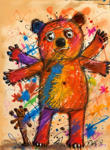doodle messy stickfigure crayola crayons colored chalk scribble
