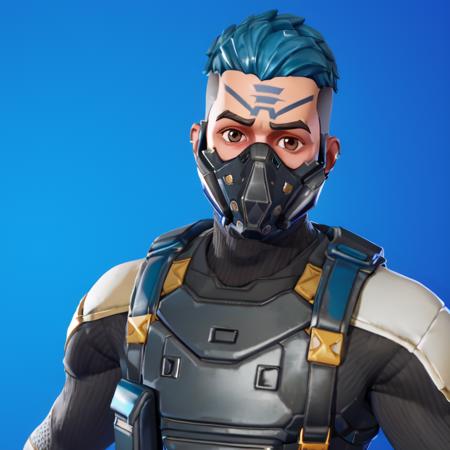 <lora:FortSketcherAlpha:0.8>, (fortnite),1boy, male, portrait, pupil, looking at viewer, piercing, tattoo, navel, full body, blue hair, respirator, mask, epic realistic, hyperdetailed, blue background,