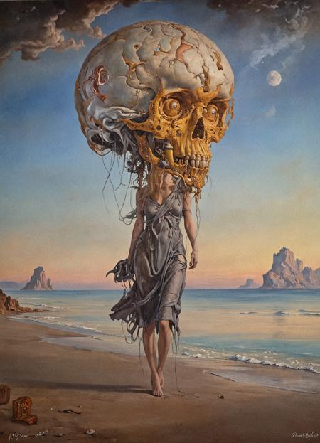 oil painting, aesthetic of surrealism with solitude atmosphere,
stunning details
