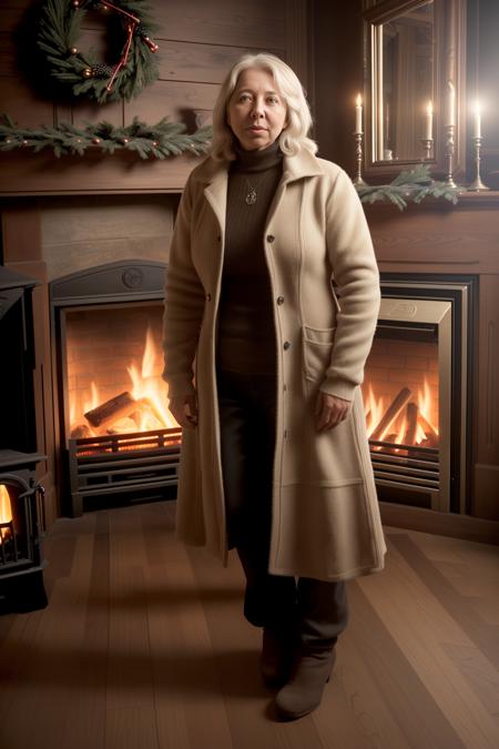 memav1, older woman, winter, standing near a fireplace, dramatic light,
realistic, highly detailed,
<lora:MeanMary_memav1:0.8>