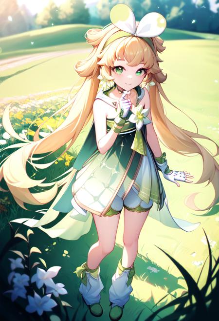 V3r1n4, verina \(wuthering waves\), long hair, blonde hair, green eyes