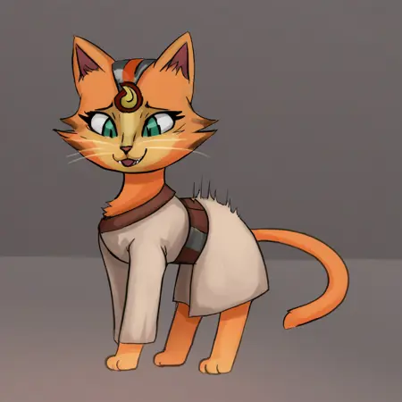 Tangent (orange feral cat OC)