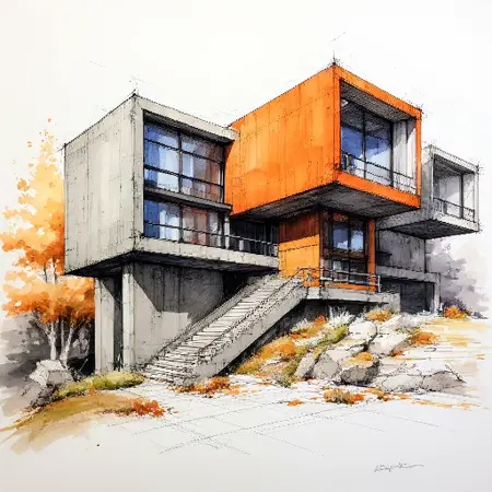 FLUX architectural hand-drawn marker