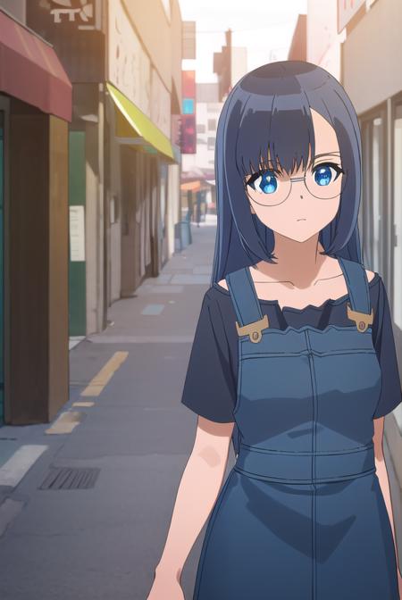 touyayamada, <lora:touya yamada s1-lora-nochekaiser:1>,
touya yamada, long hair, blue hair, blue eyes, round eyewear, glasses,
BREAK shirt, dress, short sleeves, shoes, black footwear, black shirt, blue dress, suspenders, overalls,
BREAK outdoors, city,
BREAK looking at viewer, (cowboy shot:1.5),
BREAK <lyco:GoodHands-beta2:1>, (masterpiece:1.2), best quality, high resolution, unity 8k wallpaper, (illustration:0.8), (beautiful detailed eyes:1.6), extremely detailed face, perfect lighting, extremely detailed CG, (perfect hands, perfect anatomy),