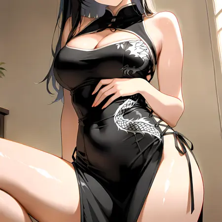 セクシーチャイナドレス/sexy china dress(XL,ILL,pony)