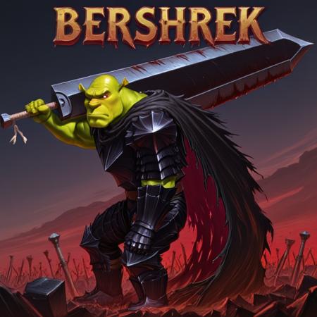 BerShrek - Shrekman 200TH Lora Flux&IL Flux