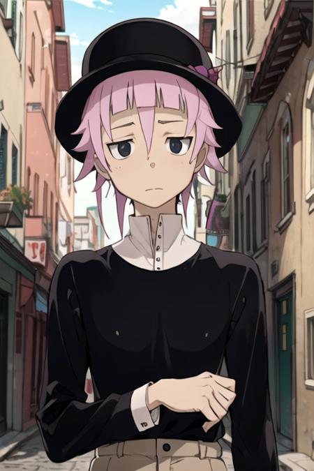 crona_soul_eater pink hair black eyes