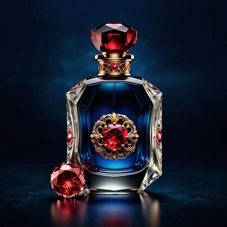 Ultra realistic full body color pencil drawn portrait of  
a perfume bottle with ruby red perfume in it.
BREAK
Deep dark intense midnight blue  misty background,
Dark theme, dynamic lighting, (soft shadows), (soft focus),  (photo realistic), uhd, 8k