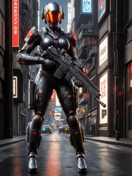 Neon Cyberpunk - Body Armor [XL/IL/1.5] SD1.5