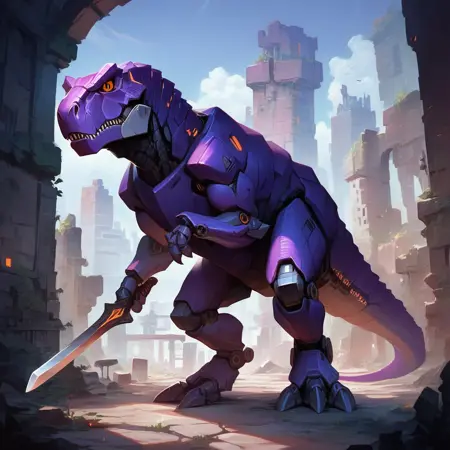 robot/feral scalie/slit play/half-erect