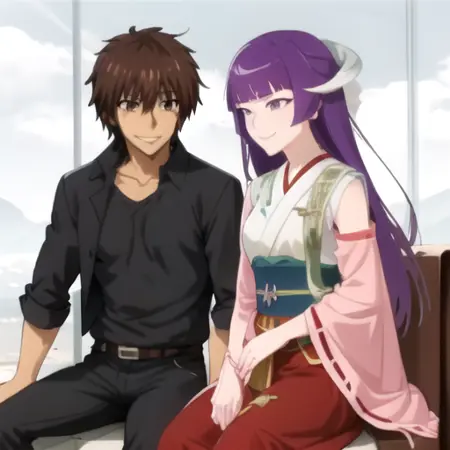 Sai Akuto x Featherine Augustus Aurora (Ichiban Ushiro No Daimaou x Umineko no Naku Koro ni)