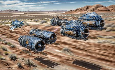 podracing, blue vehicle, best quality, highly detailed, desert background, <lora:podracing_10:0.95>