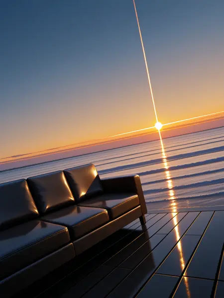 Sunset sofa at the beach