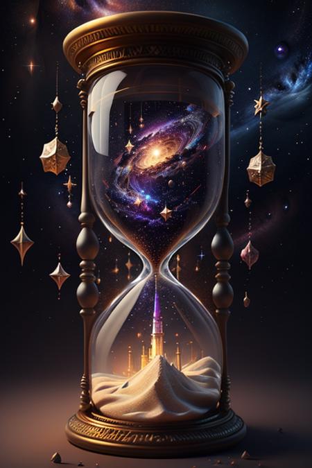 galaxy, stars, 1 girl, Hourglass, masterpiece, high detailed, high quality,  <lora:Hourglass_Sora:0.7>