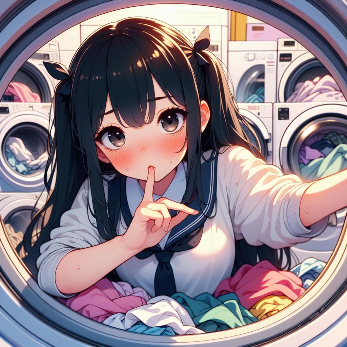 girl like washing machine image by ghostpaint