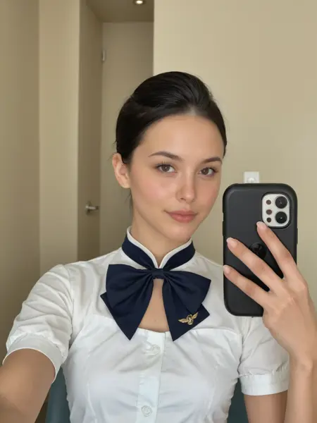 Flight Attendant Slick Hair