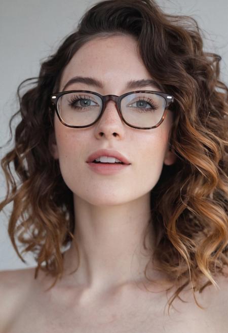 25 year old woman, medium size breasts, wavy ombre brunette hair,  topless, hipster glasses, nude, 
skin tags, skin pore, skin textures, skin details, pale skin, (light freckles:0.6),
having sex, vaginal penetration,