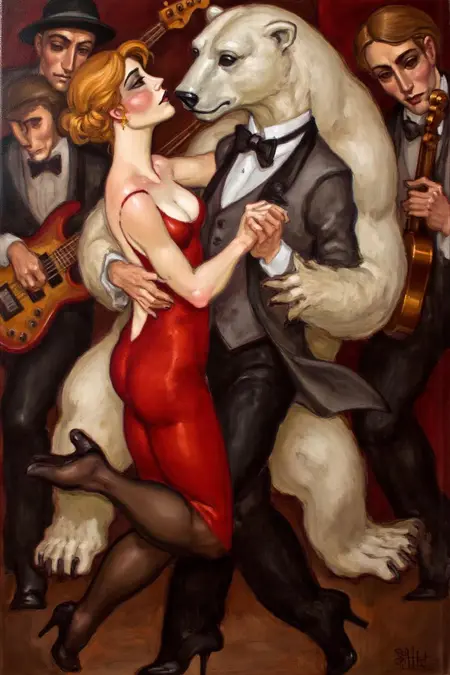 Machado About Nothing: Juarez Machado Art Deco Surrealist Painting Style