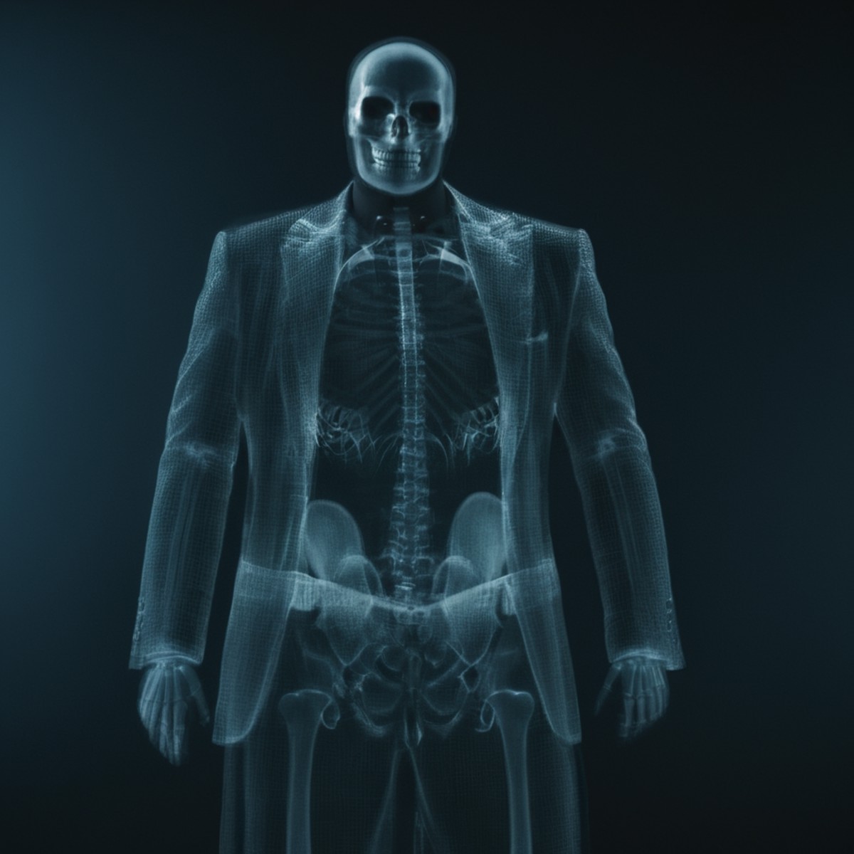 cinematic film still of  <lora:x-ray style:1> X-ray of
a skeleton with batman suit on
,x-ray style, shallow depth of field...