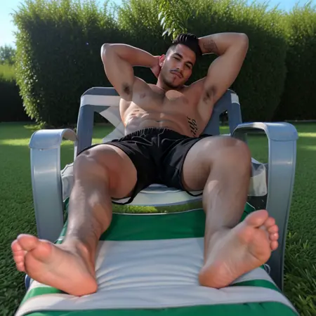 Male feet pose / barefoot