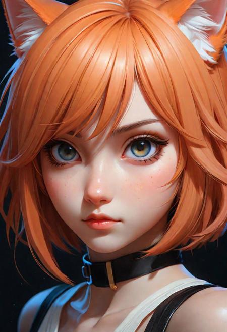 minimalist painting, pen and ink sketch, colorful,
black background, closeup anime portrait of a nekomimi girl, eye contact, action-packed, by Sakimichan, by WLOP, by Ilya Kuvshinov, by RossDraws, by Artgerm, elaborate, masterpiece, detailed
