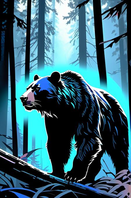 beast bear panther standing, full body, white forest background, <lora:niji_lora:0.8>, more realistic photo of ~*~  , ,8k resolution, concept art, by Greg Rutkowski, Artgerm, by WLOP, by Alphonse Mucha, dynamic lighting, hyperdetailed, intricately detailed, Splash art, trending on Artstation, triadic colors, Unreal Engine 5, volumetric lighting, sinister by Greg Rutkowski, horror by Gustave Doré, pastel colors~*~, (masterpiece, best quality:1.5), high resolution face, Anti-Aliasing, FXAA, De-Noise, Post-Production, SFX, insanely detailed & intricate, hypermaximalist, elegant, ornate, hyper realistic, super detailed, noir coloration, serene, 16k resolution, full body