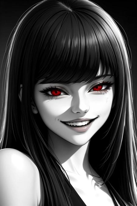 ((Masterpiece, best quality)), edgQuality,
solo,1girl,edgGesugao,sadistic smile, long hair, bangs, grin, evil smile,edgGesugao facial expression <lora:edgGesugao:1>