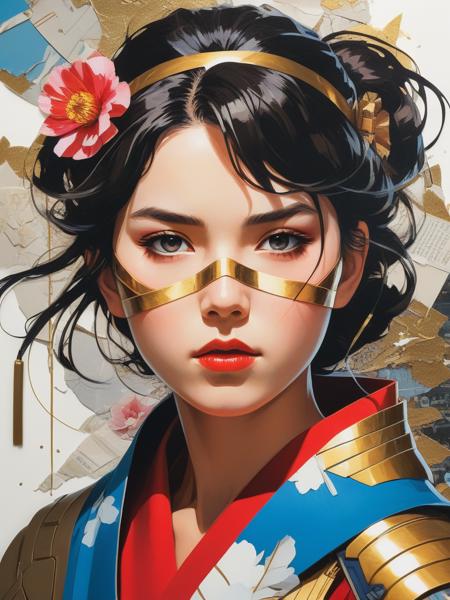 <lora:11VisualArt_Hap_XL:1.9>,Sandra Chevrier style,collage,torn paper effect ,pop art, comic book,wonderwoman, Robin, superhero, A young girl in a kimono has been seriously injured, and from the wound you can see the machinery and threads underneath. I used an illustrated book in a delicate, warm style. Help me to draw a picture with this.., golden ratio, fake detail, trending pixiv fanbox, acrylic palette knife, style of makoto shinkai studio ghibli genshin impact james gilleard greg rutkowski chiho aoshima