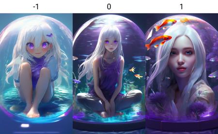 <lora:neg4all_xl_bdsqlsz_V4:-1>
[(Transparent background:1.5)::5],illustration, 1girl,solo,mysterious,vivid color,shiny, underwater transparent sealed hemispherical glass dome, (white hair),(purple eyes), full body,barefoot,long hair tranquil nature, koi,Underwater, Dome,close up,Dynamic actions,Lens perspective,(((Box composition))),sit cross-legged and lean against the bookshel, volumetric lighting, multi-color eyes, detailed eyes, hyper detailed,light smile, highly detailed, beautiful, small details, ultra detailed, best quality, intricate, 4k, 8k, trending on artstation, good anatomy, beautiful lighting, award-winning,