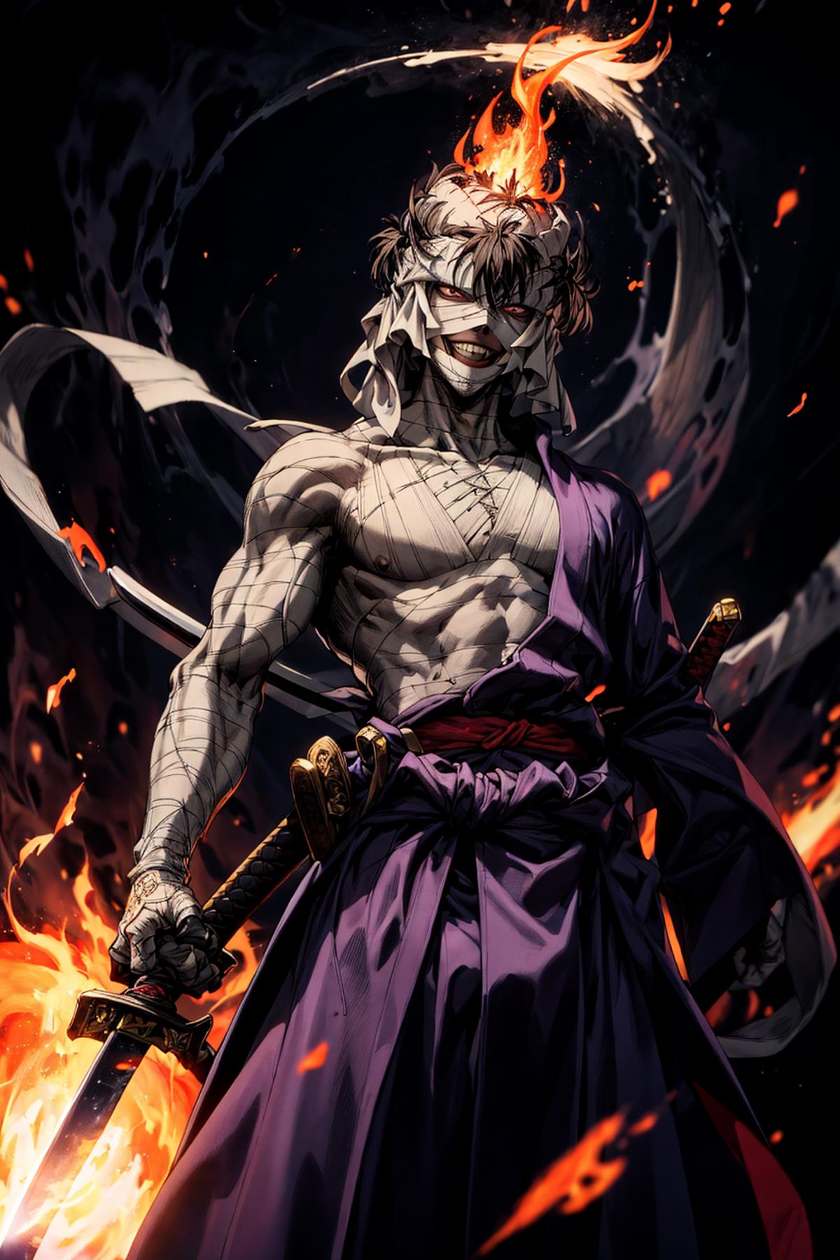 Makoto Shishio (Rurouni Kenshin/Samurai X) | Anime LoRA image by barusu07