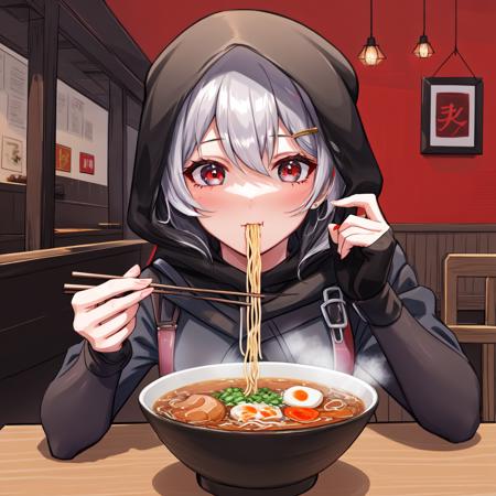 (detailed oriental restaurant background), masterpiece, best quality, Rogue_Kiriko, 1girl,ramen, chopsticks, eating,
 <lora:Rogue_Kiriko-15:0.7> <lora:ramen_v1.4:1>