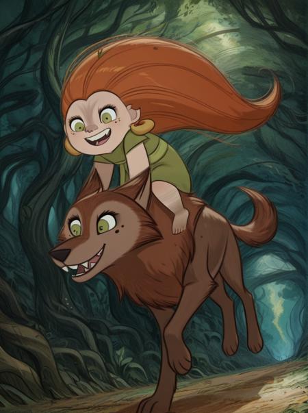 Mebh Óg MacTíre (Human & Wolf ) -The WolfWalkers (PONY & illustrious) V2 (illustrious)