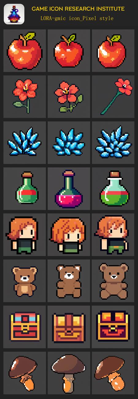 gmic icon_Pixel style SDXL